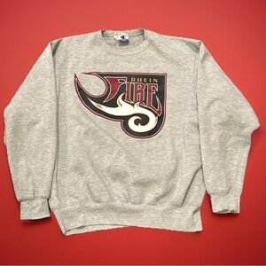Vtg Rhein Fire Champion Crewneck Sweatshirt NFL Europe World League 90s Mens XL